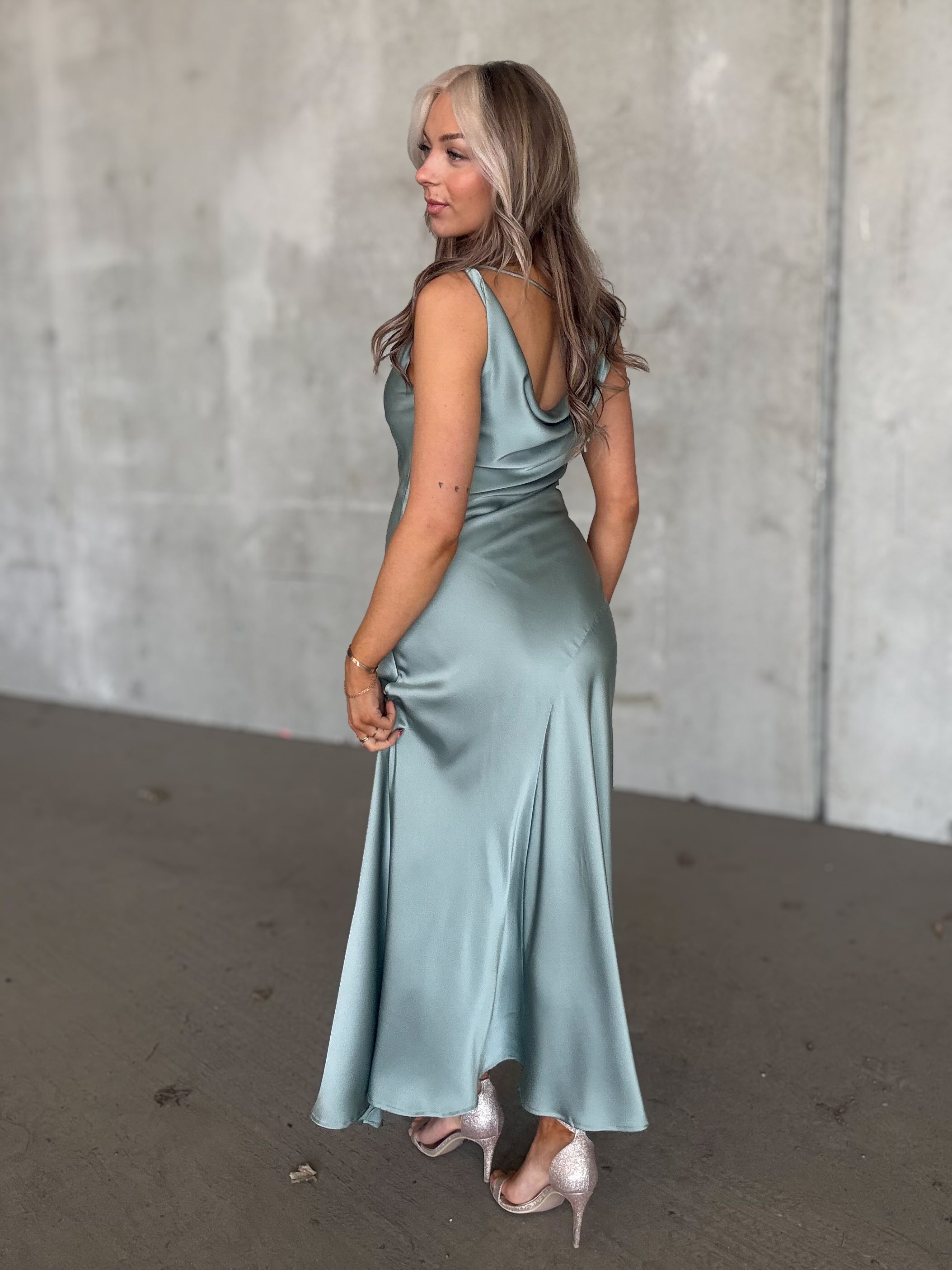 VIBEA Long Dress - Green Milieu